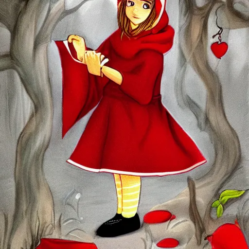 Image similar to if little red riding hood was a boy