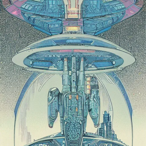 Prompt: a detailed poster for a sci-fi movie by moebius