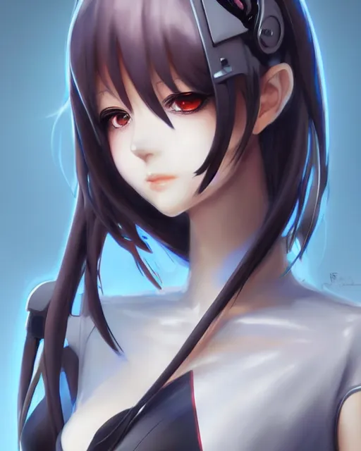 Prompt: character concept art of a female anime robot | | cute - fine - face, pretty face, hourglass figure, realistic shaded perfect face, fine details by stanley artgerm lau, wlop, rossdraws, james jean, andrei riabovitchev, marc simonetti, and sakimichan, tranding on artstation