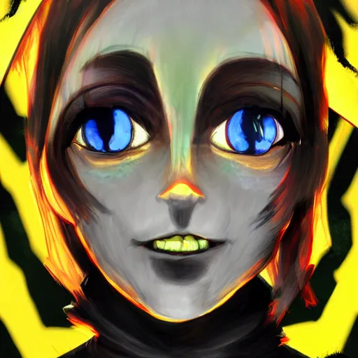 Prompt: borderline chara glitching eyes undertale, descriptive art, oil painting, ultradetailed, artstation