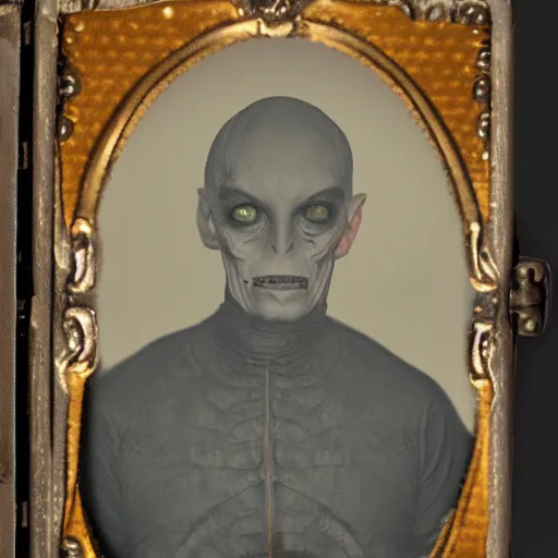 Image similar to tintype of an evil alien