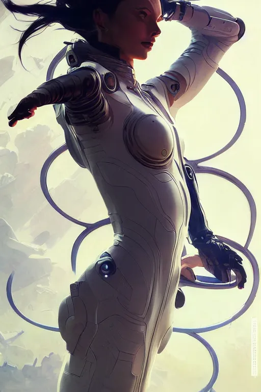 Image similar to space chief general aeon flux profile picture by greg rutkowski, dynamic pose, intricate, futuristic, fantasy, elegant, by stanley artgerm lau, greg rutkowski, thomas kindkade, alphonse mucha, loish, thierry mugler, norman rockwell, 3 d,