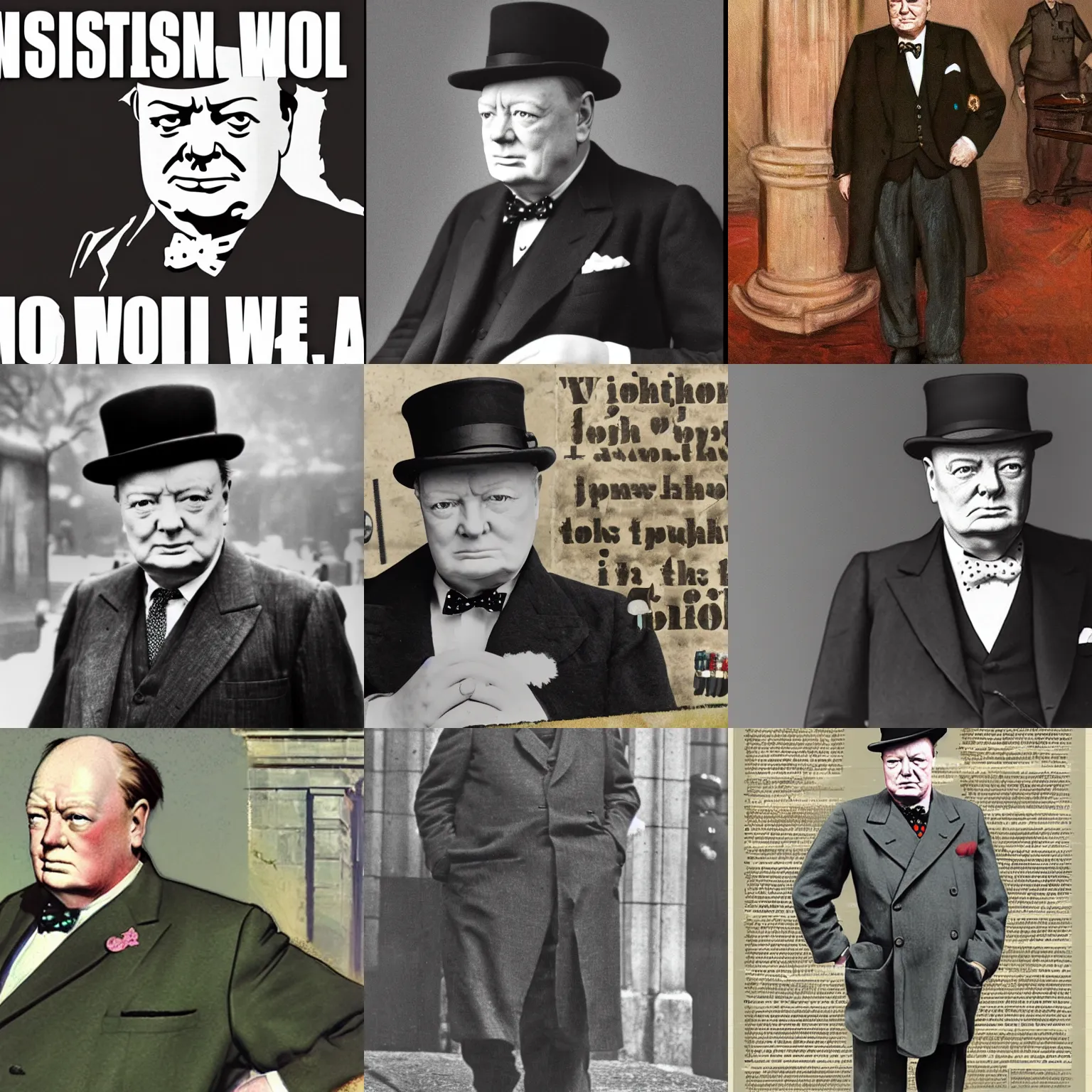 Prompt: winston churchill, style of hoi4