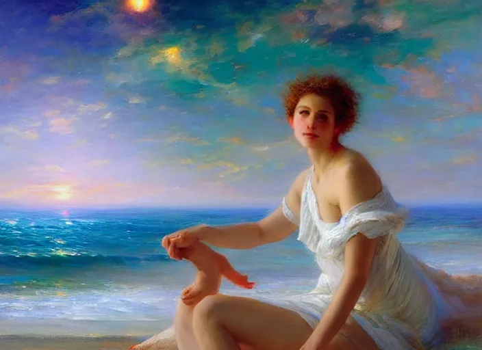 Image similar to cosmic ocean on the beach by vladimir volegov and alexander averin and delphin enjolras and daniel ridgway knight