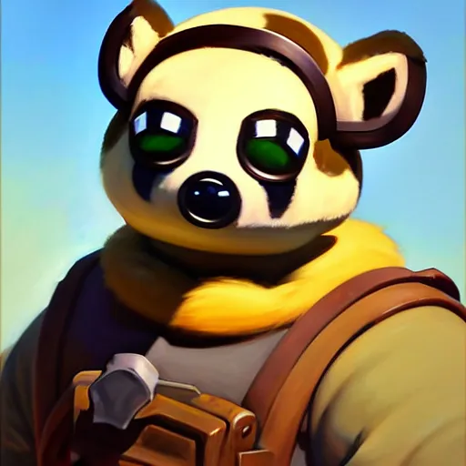 Image similar to Greg Manchess portrait painting of Tom Nook as Overwatch character, medium shot, asymmetrical, profile picture, Organic Painting, sunny day, Matte Painting, bold shapes, hard edges, street art, trending on artstation, by Huang Guangjian and Gil Elvgren and Sachin Teng