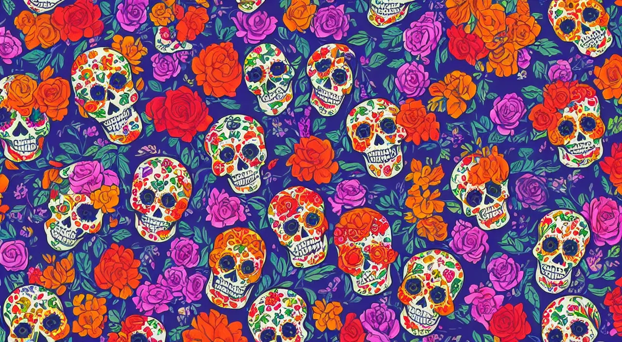 Image similar to dia de Los muertos, beautiful wallpaper