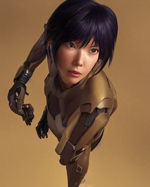 Image similar to weta disney pixar movie still portrait photo of motoko kusanagi ghost in the shell : : as cyborg woman by pixar : : by weta, wlop, ilya kuvshinov, rossdraws, artgerm, marvel, maxim cover, latex, octane render, sweaty, iridescent, bright morning, anime, liosh, mucha : :