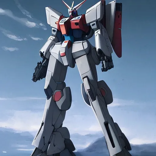 Image similar to Gundam Mech,Greg rutkowski, Trending artstation, cinematográfica, digital Art