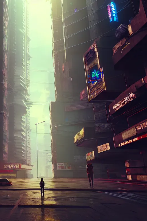 Image similar to high quality 3 d render cyberpunk mumbai, daytime, highly detailed, cinematic smooth unreal engine, lee madgwick & yuto yamada, dramatic light, long shot, low angle, uhd 8 k, sharp focus