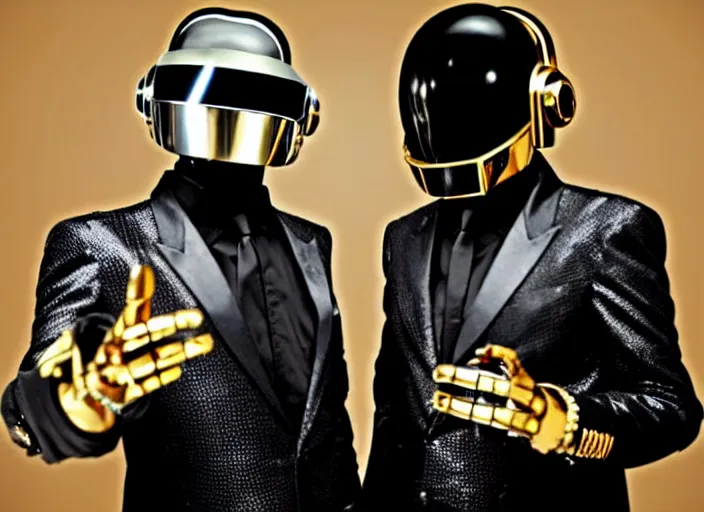 Prompt: steampunk daft punk's