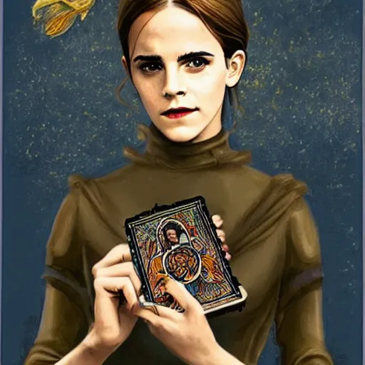 Image similar to Tarot card of Emma Watson