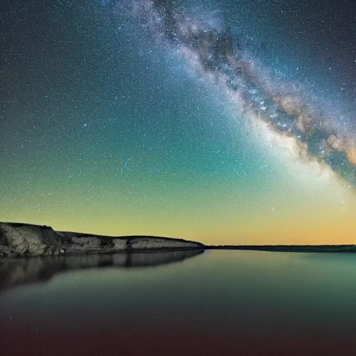 Prompt: A river merging into the Milky Way