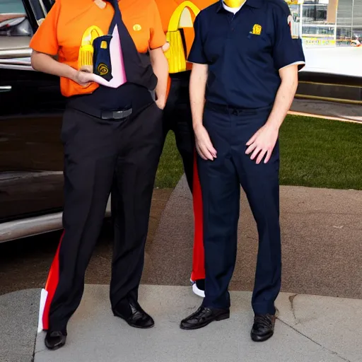 Prompt: Mcdonalds with Bob Odenkirk wearing McDonalds Uniform