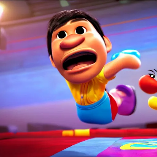 Prompt: manny pacquiao as a pixar disney character from up ( 2 0 0 9 ), unreal engine, octane render, 3 d render, photorealistic