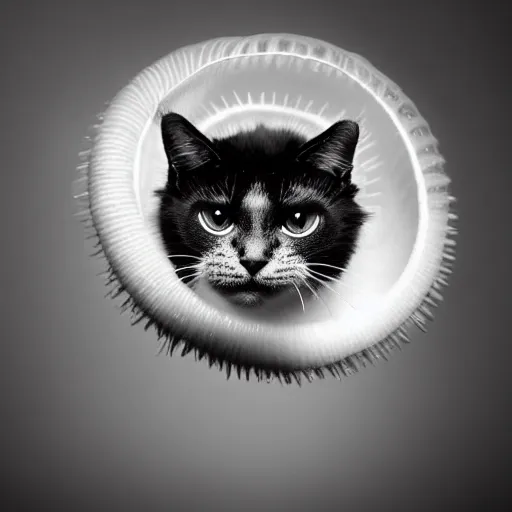 Image similar to an feline jellyfish - cat - hybrid, animal photography