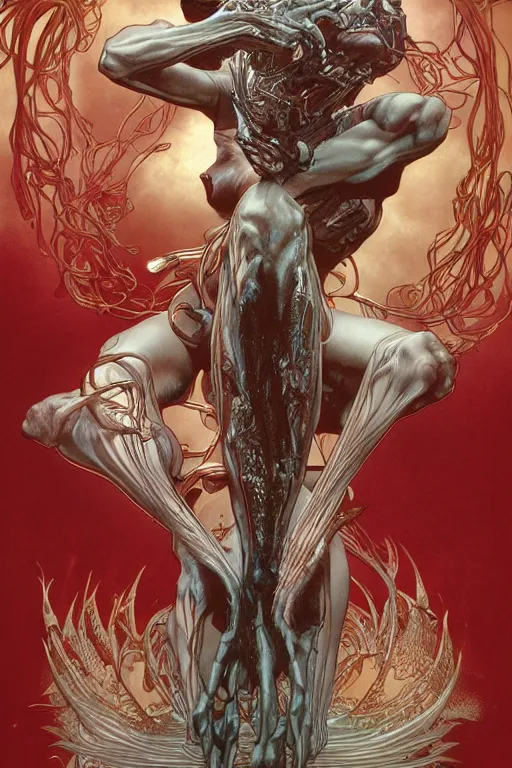 Prompt: rage, by artgerm and yoshitaka amano and moebius and hr giger and zdislaw beksinski and hajime sorayama and alphonse mucha