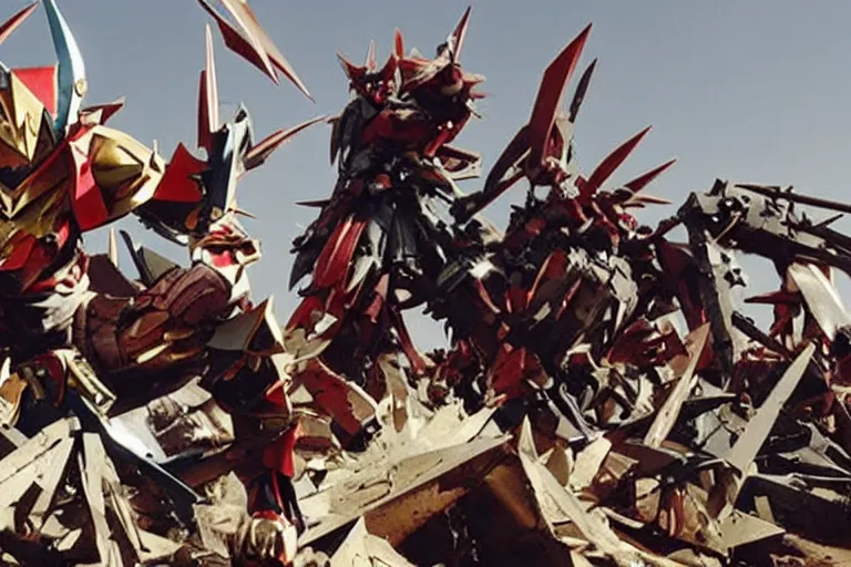 Image similar to gurren lagann in a still from the movie district 9 ( 2 0 0 9 ) directed, by neill blomkamp