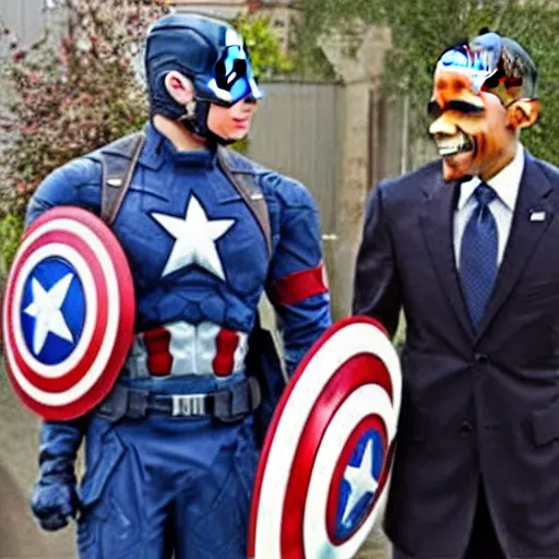 Image similar to captain america obama