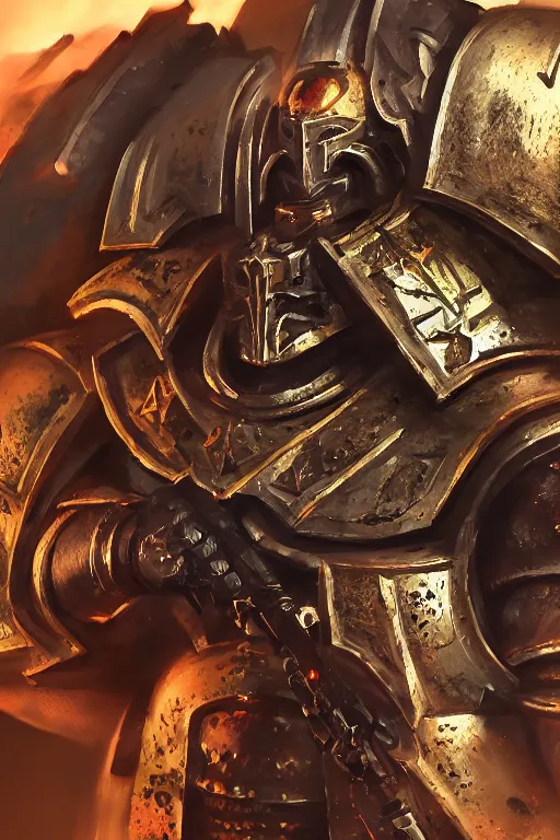 Image similar to armor portrait heros warhammer 4 0 k horus heresy fanart - the primarchs emperor by johannes helgeson animated with vfx concept artist & illustrator global illumination ray tracing hdr fanart arstation zbrush central hardmesh 8 k octane renderer comics stylized