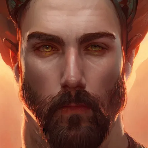 Prompt: portrait of jeremy peterson, d & d, fantasy, character portrait, headshot, highly detailed, art by artgerm and greg rutkowski and alphonse mucha