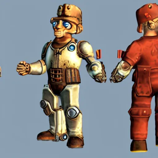 Image similar to fallout 4 character but rendered in n 6 4 graphics.