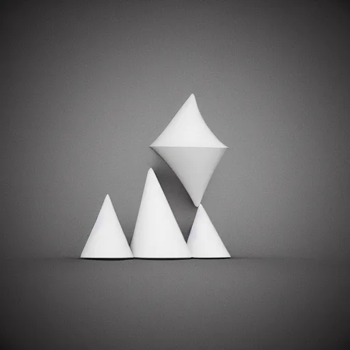 Image similar to 3 d illustration conical shape, with triangle