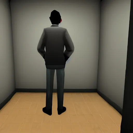 Image similar to The Narrator from The Stanley Parable