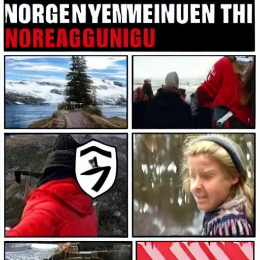 Image similar to a humilating meme about norwegian culture