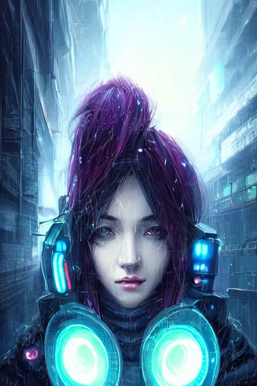 Image similar to portrait futuristic talented cyberpunk female Alchemist, in futuristic stormy heavy snowy thunder tokyo rooftop Enchantment cyberpunk night, ssci-fi, fantasy, intricate, very very beautiful, elegant, neon light, highly detailed, digital painting, artstation, concept art, soft light, hdri, smooth, sharp focus, illustration, art by tian zi and craig mullins and WLOP and alphonse mucha