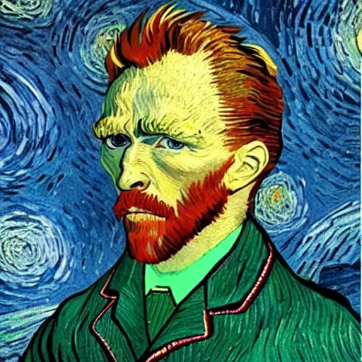 Image similar to vincent van gogh, stop motion vinyl action figure, plastic, toy, butcher billy style