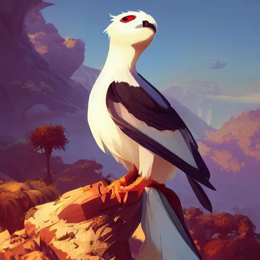 Image similar to white feathered owlin adventurer, video game character design, 2 d game fanart behance hd by jesper ejsing, by rhads, makoto shinkai and lois van baarle, ilya kuvshinov, rossdraws global illumination