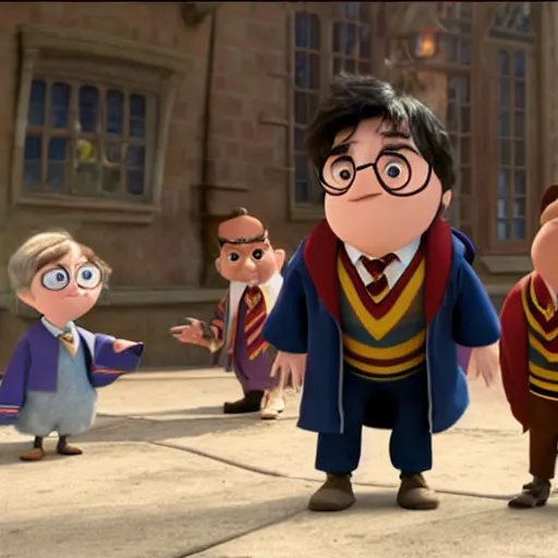 Prompt: Harry Potter as seen in Disney Pixar's Up (2009)