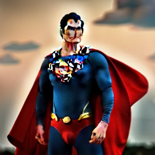 Image similar to superman, but he has the wrong gender, sharp focus, highly detailed, photo taken by nikon, 4 k, cinematic