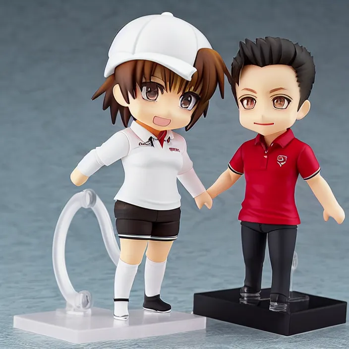 Prompt: a anime nendoroid of elon musk wear white polo shirt and black shoe, car tesla 3, figurine, product photo, detailed