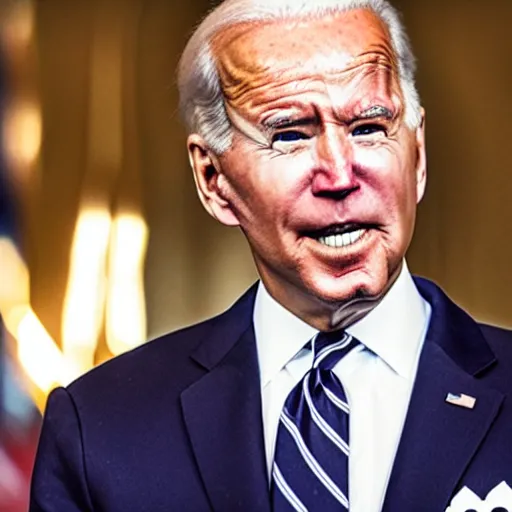 Image similar to joe biden is transforming into a shark, movie poster textless, book cover, professional lighting, well - lit, realism