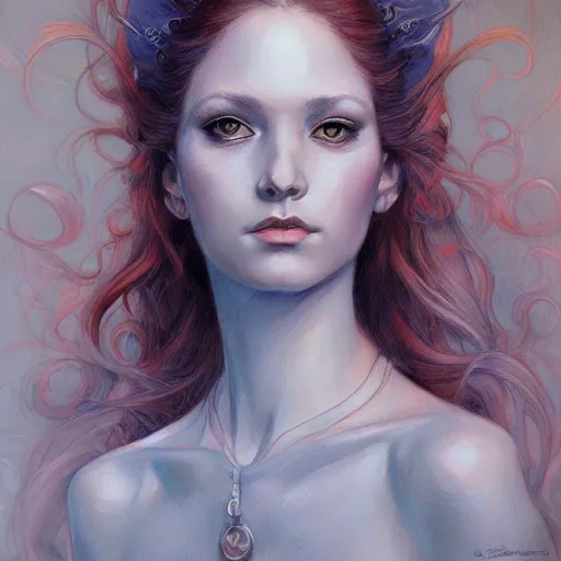 Image similar to a portrait in the style of anna dittmann and donato giancola and charles dulac.