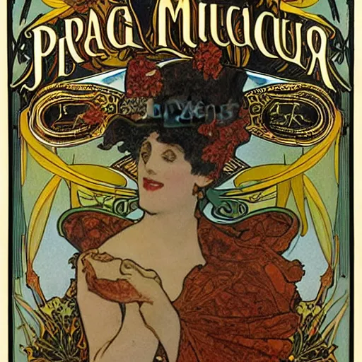 Prompt: product photo of ipa beer can, label designed by mucha