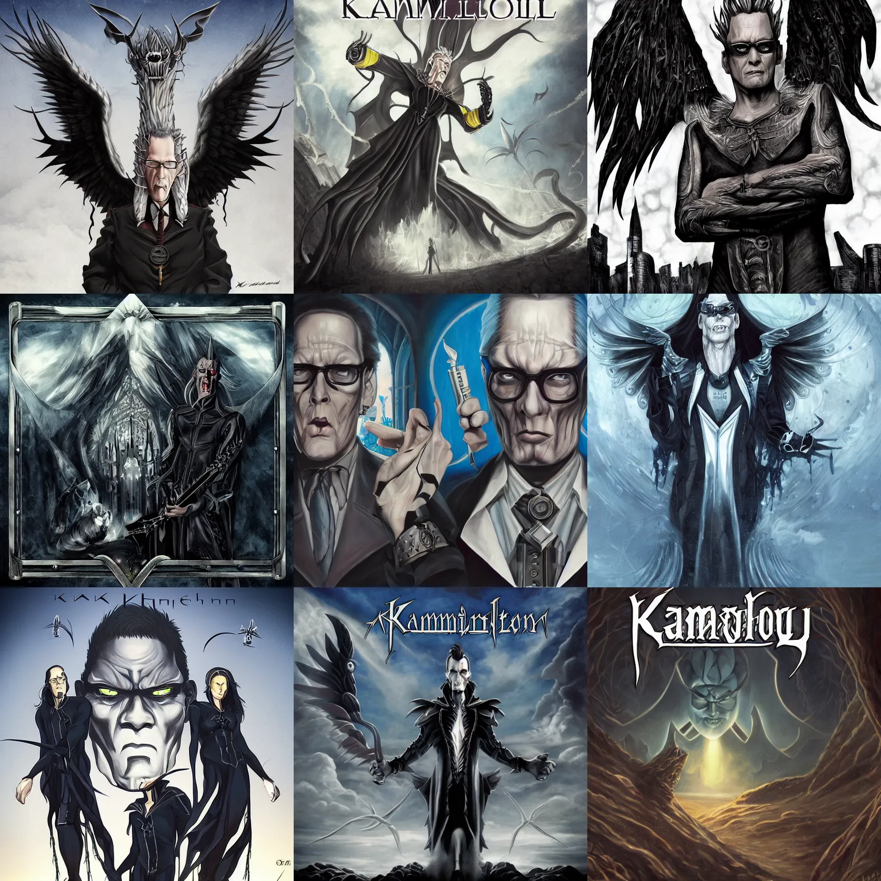 Prompt: kamelot album cover featuring hank hill, art by stefan heilemann, power metal album cover, gothic fantasy, trending on artstation