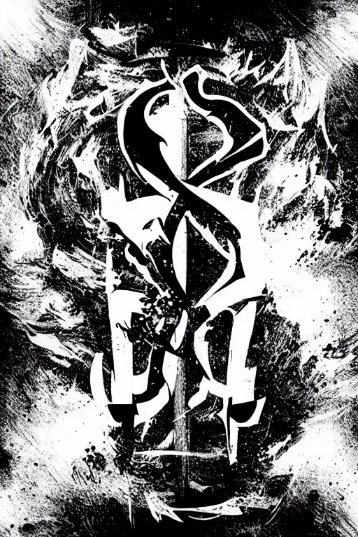 Image similar to a epic logo about martial arts MMA, vectorial, black and white, highly detailed, figurative