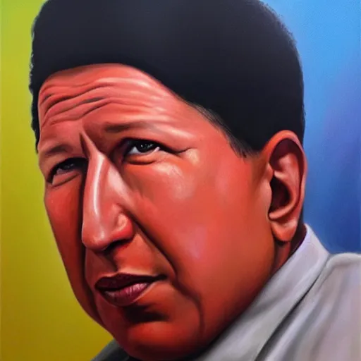 Prompt: an ultra - realistic portrait painting of hugo chavez in the style of alex ross. 4 k. ultra - realistic. highly detailed. epic lighting.