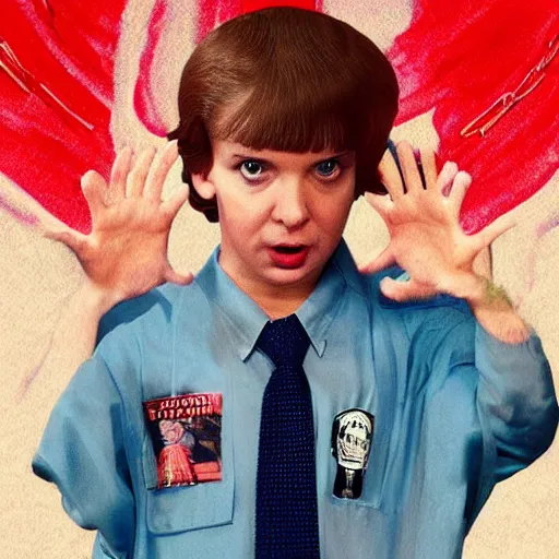 Prompt: donald trump in stranger things, stranger things style