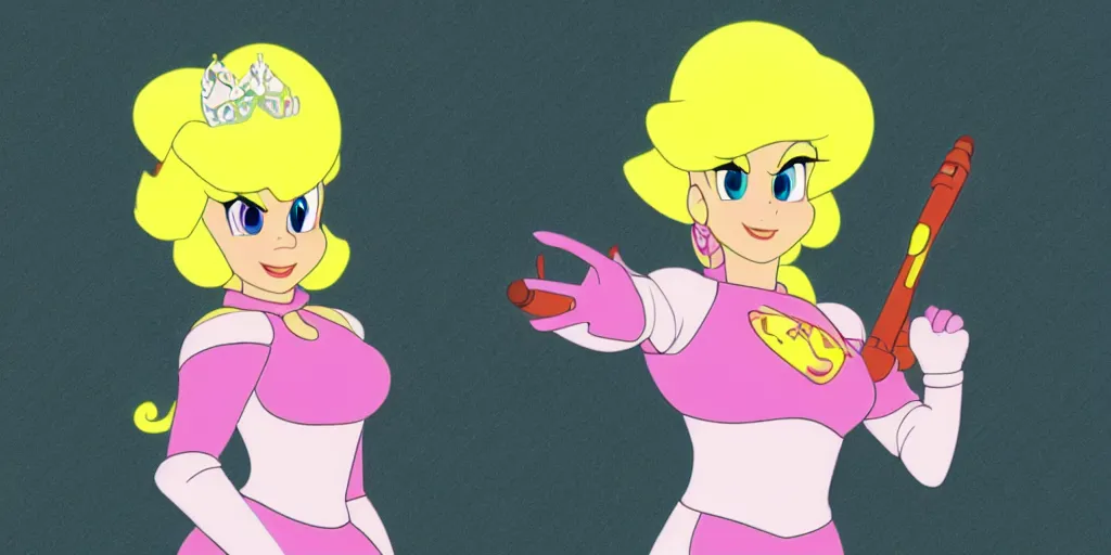 Prompt: PrincessPeach in the Style of Minus8