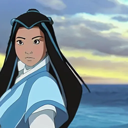 Image similar to As still of Katara from the BluRay release of Avatar:The Last Airbender, screenshot, 1080p, master