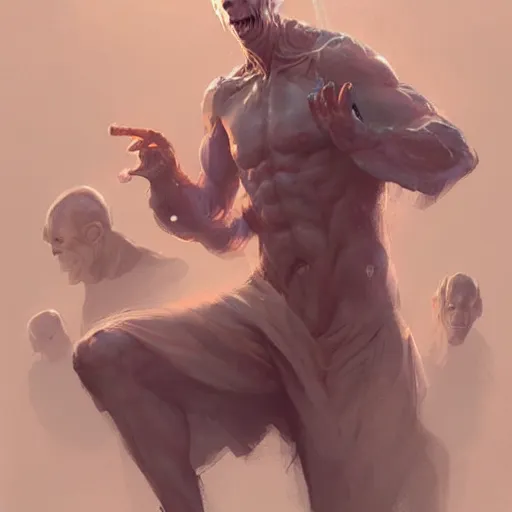 Prompt: a character with Voldemort's nostrils by Greg Rutkowski
