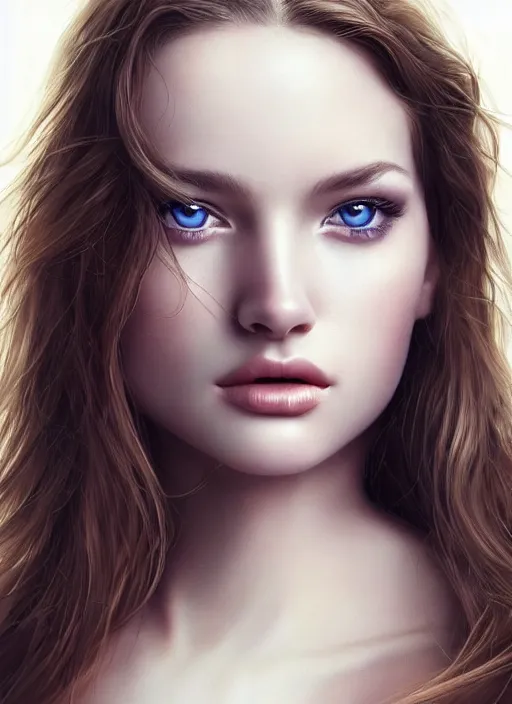 Image similar to a gorgeous female photo, professionally retouched, soft lighting, realistic, smooth face, full body shot, torso, dress, perfect eyes, wide angle, sharp focus on eyes, 8 k high definition, insanely detailed, intricate, elegant, art by marc hill and artgerm and johannes wessermark, snowy winter