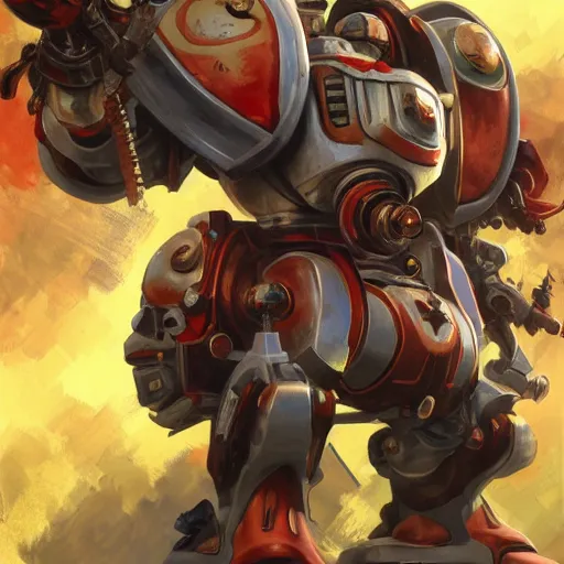 Image similar to doctor ivo robotnik as warhammer 4 0 k tau character, highly detailed, digital painting, artstation, sharp focus, illustration, art by tan zi and ayanamikodon and alphonse mucha and wlop