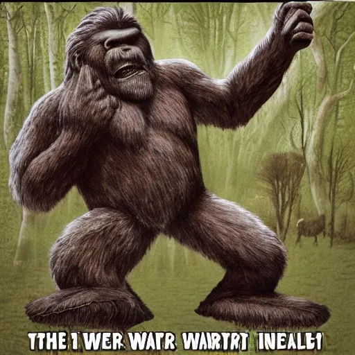 Prompt: bigfoot declares war