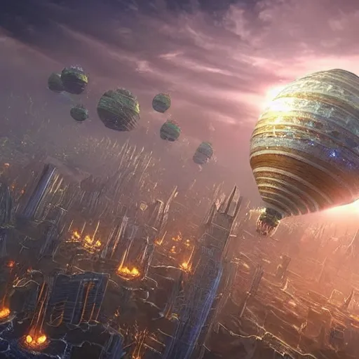 Prompt: enormous flying city!!! in a gigantic faberge egg, sky!!, steampunk, floating islands, fantasy art, unreal engine,