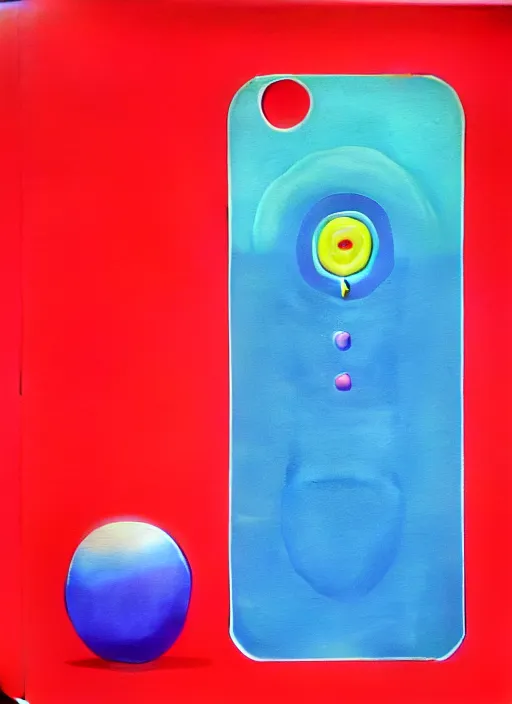 Image similar to inflated phone by shusei nagaoka, airbrush on canvas, pastell colours, cell shaded, 8 k