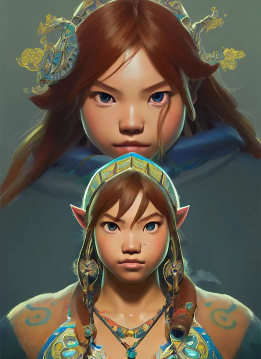 Prompt: portrait of daruk from breath of the wild, intricate, elegant, highly detailed, ray tracing, digital painting, artstation, concept art, smooth, sharp focus, illustration, art by artgerm and greg rutkowski and alphonse mucha, 8 k